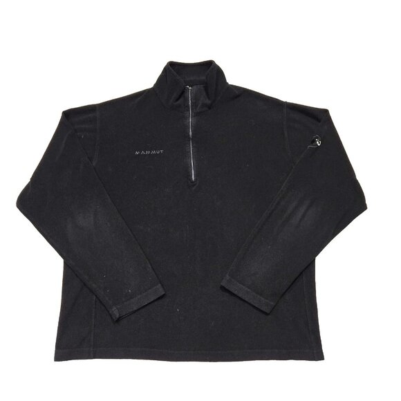 Mammut Tecnopile Sweatshirt Womens Black Fleece Half‎ Zip Streetwear Pullover M - Picture 1 of 13